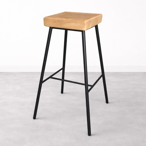 stołek dębowy, barowy.png