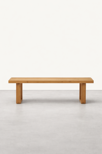 ławka dębowa minimalistyczna