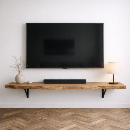 Półka pod telewizor LOFT, Dębowa, naturalna.png